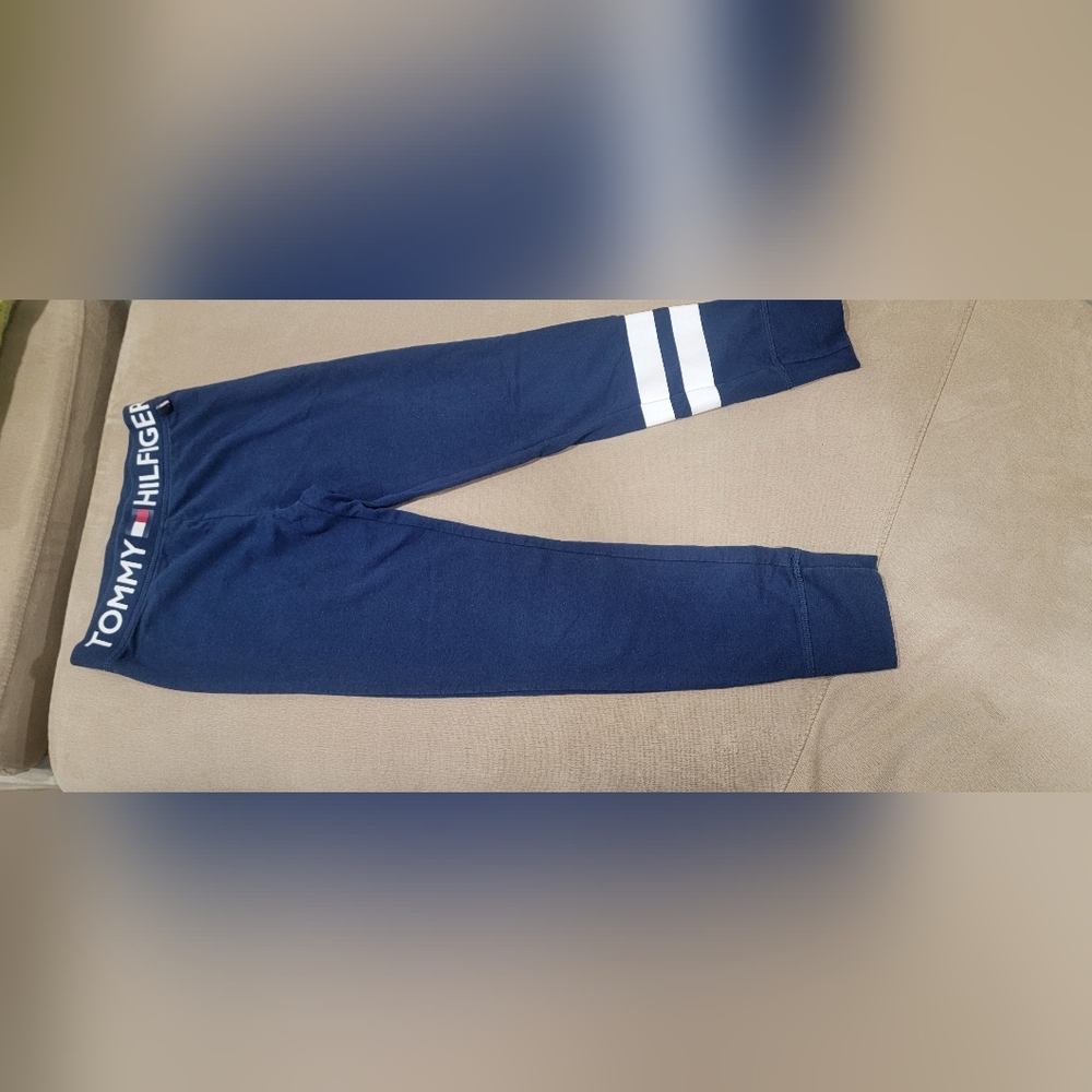 Tommy Hilfiger Navy Sweatpants with White Accents